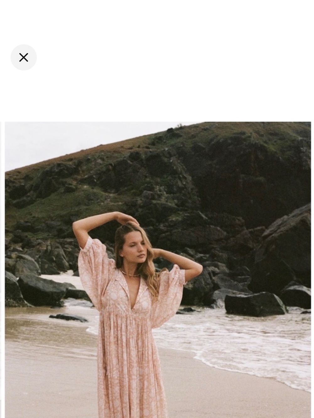 Daughters of India Blush Pink Printed Maxi Dress